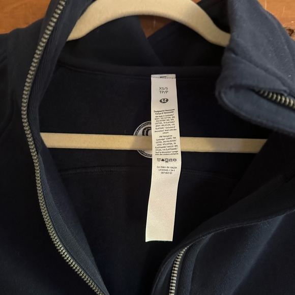 NWOT Lululemon Navy Scuba Half Zip Sz XS/S - Picture 6 of 7